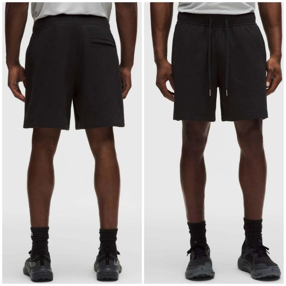 181 Lululemon Steady State Short 7" Size XXL Black Fleece Athletic